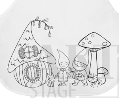 Children's apron set for coloring 