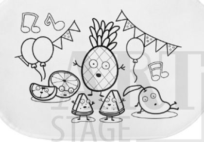 Children's apron set for coloring 