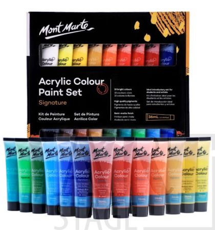 Acrylic set Mont Marte 18 colors of 75 ml.