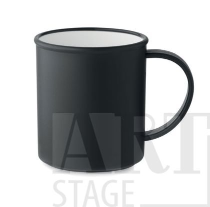 Reusable vintage mug made of PP. 