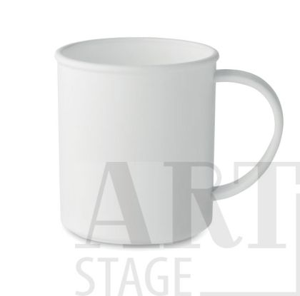 Reusable vintage mug made of PP. 