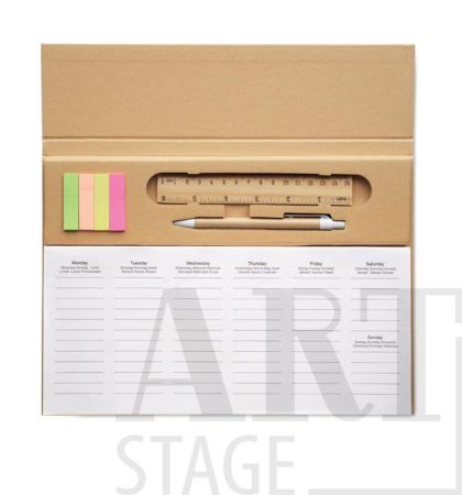 Weekly desk planner in 6 languages