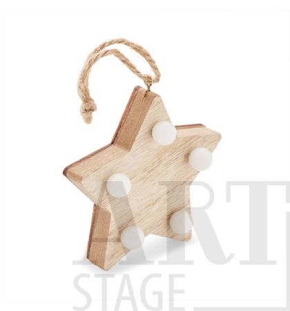 Decorated star with 5 LED light