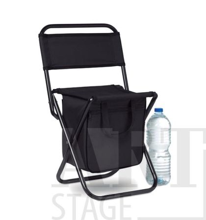 Polyester foldable chair with cooler bag 