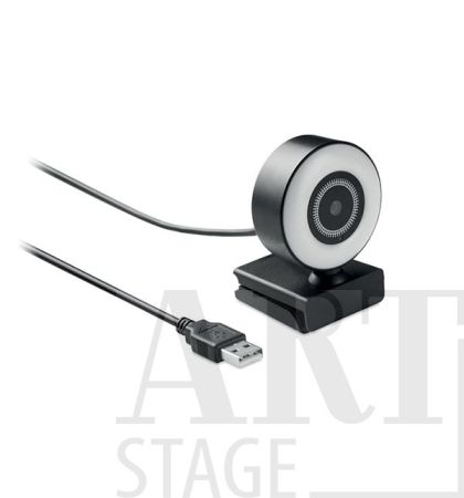 HD Webcam with LED Ring Light