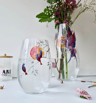 Handmade cup and vase set inspired by the freedom of wings