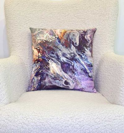 Pillow with a personal print design