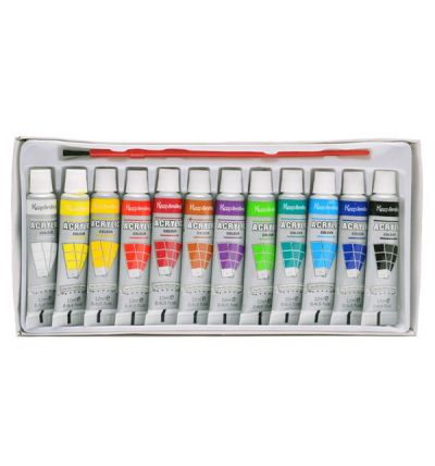 Set of 12 acrylic paints 