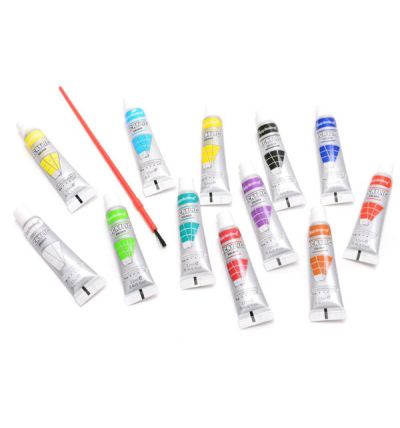 Set of 12 acrylic paints 