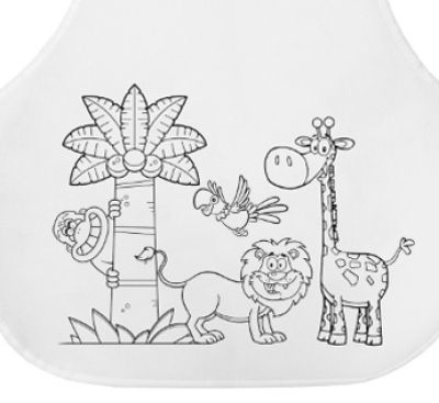 Children's apron set for coloring 