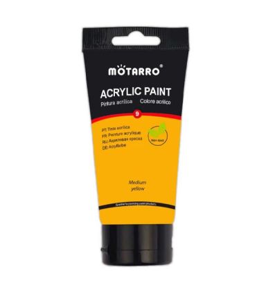 Акрилна боя - Средно жълто 75 ml.