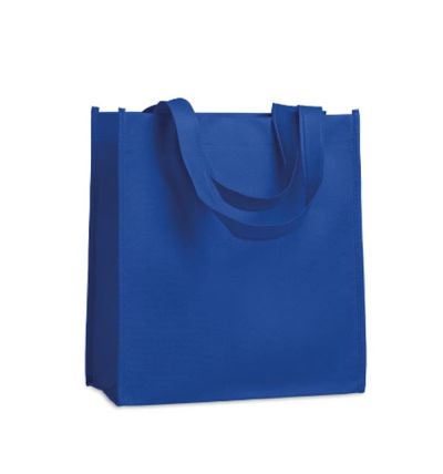 Nonwoven heat sealed shopping bag with short handles