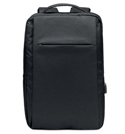 Laptop computer backpack in 300D RPET polyester