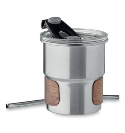 Single wall tumbler in recycled stainless steel