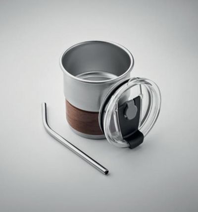 Single wall tumbler in recycled stainless steel