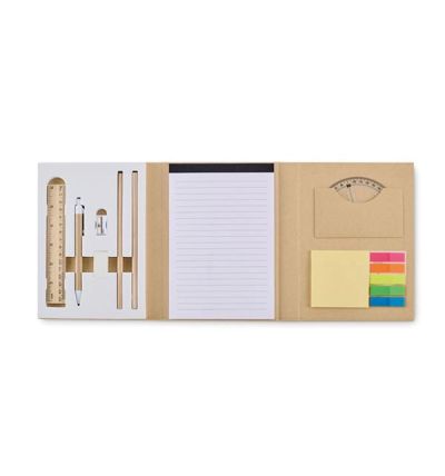 Stationary notepad set with recycled carton cover