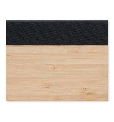3 piece sticky note memo pad with bamboo cover