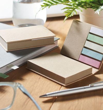 3-piece recycled paper sticky note memo pad
