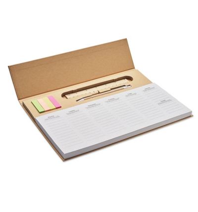 Weekly desk planner in 6 languages