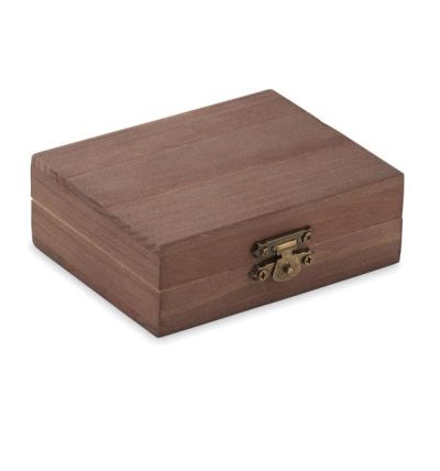 Reusable stone set in pine wood box