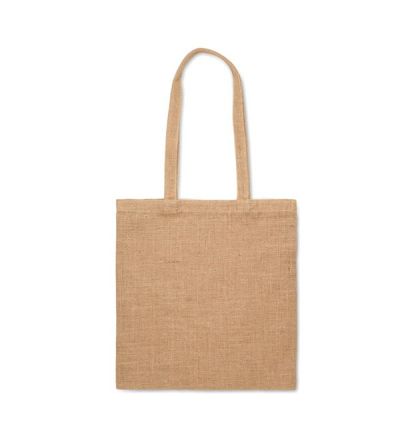 Jute shopping bag with long handles
