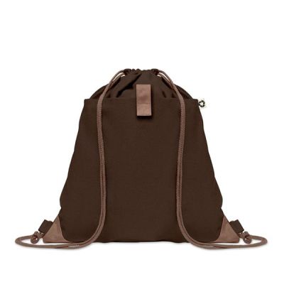 Drawstring bag made from recycled cotton with natural cords