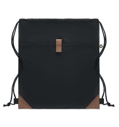 Drawstring bag made from recycled cotton with natural cords