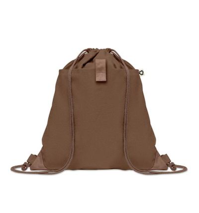 Drawstring bag made from recycled cotton with natural cords