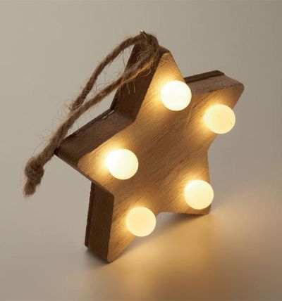 Decorated star with 5 LED light