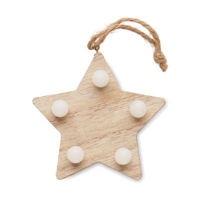 Decorated star with 5 LED light