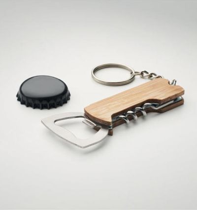 3 in 1 tool pocket with bamboo case and key ring