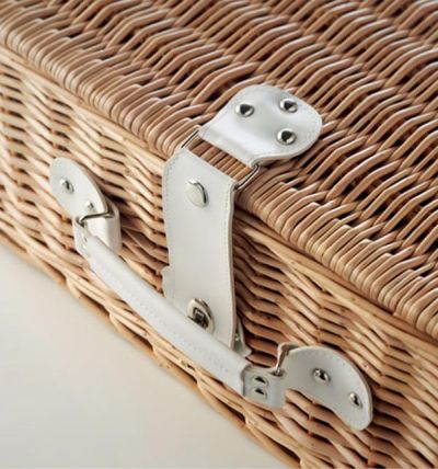 4 person wicker picnic basket set