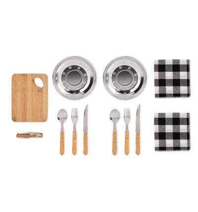 Set of 2 tableware picnic set