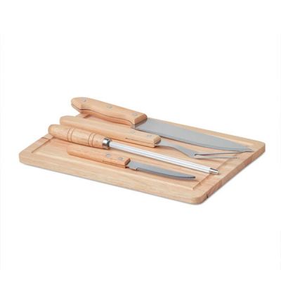 Set of 4 stainless steel barbecue grilling accessories