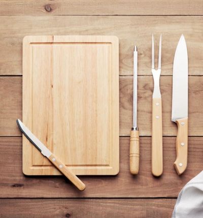 Set of 4 stainless steel barbecue grilling accessories